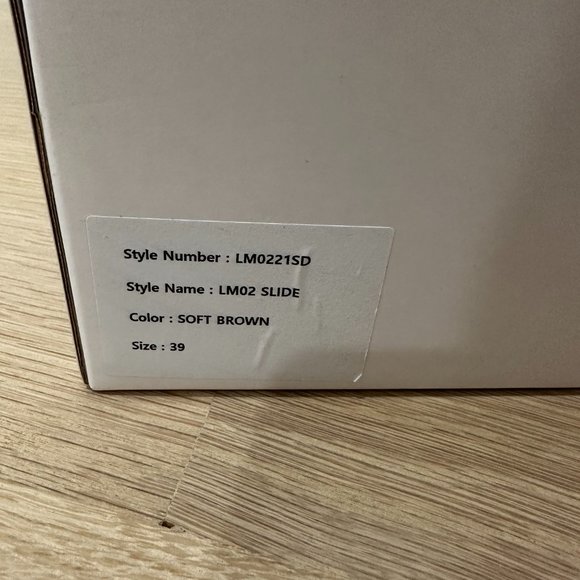 LÉMÉLS - BROWN LEATHER SLIDES - SIZE 39 (8) - Picture 7 of 7